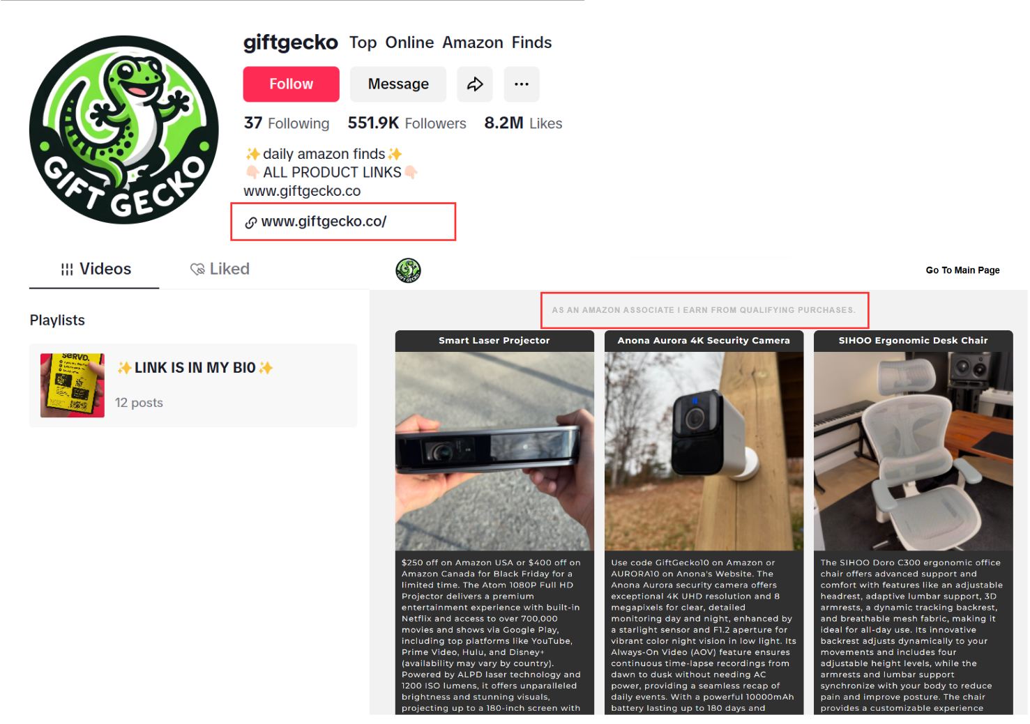 giftcecko's tiktok profile